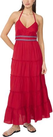 Vince Camuto V Neck Tiered Maxi Dress