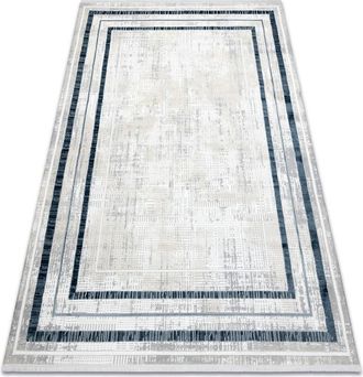 RugsX Rugsx - Alfombra Moderna Duke 51523 Crema / Azul - Estructura, Estructurada, Muy Suave, Flecos Blue 160x220 Cm