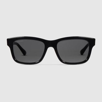 Gucci Rectangular-frame Sunglasses, Black