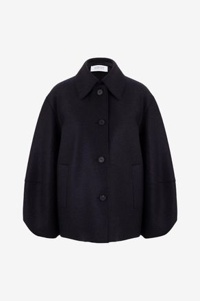 Harris Wharf London Hemdjacke aus Schurwolle mit Puff&auml;rmeln