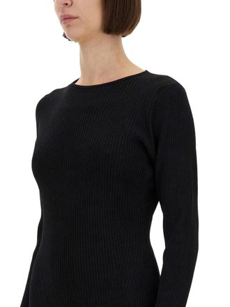 Rotate Knitted Viscose Mini Dress - Black