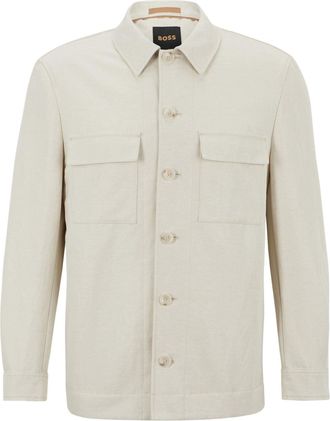 HUGO BOSS Mens Corvin1 in Open White - Size 44 (Chest)