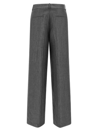 PESERICO Punto Luce Embossed Linen Trousers - Gray