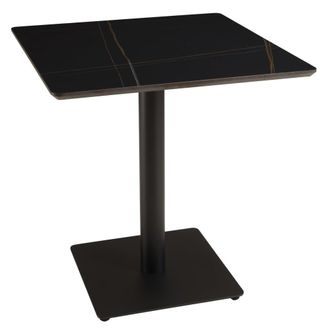 Macabane Conjunto n.&ordm; 2: mesa de bar de 70 x 70 cm de cer&aacute;mica con efecto m&aacute;rmo