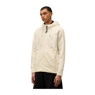 C.P. Company Zip-throughs, male, Beige, Size: L Stylish Felpas Zip-through