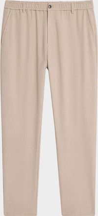 Emporio Armani Mens Stretch Gabardine Flat-Front Trousers
