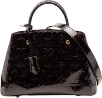 Louis Vuitton Pre-owned Montaigne BB - Dames - Vintage Handtas - Paars - ONE Size - Leer - Vintage
