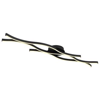 Netlighting Geronimo Semi Flush Ceiling Light Matt Black 3x LED 3000K