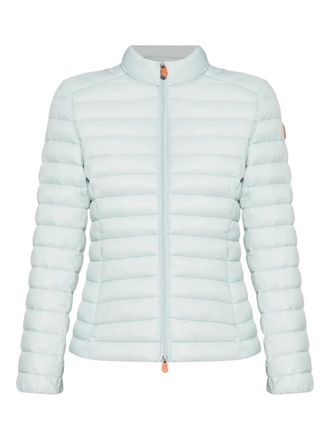 Save The Duck quilted zip-front jacket - Blue