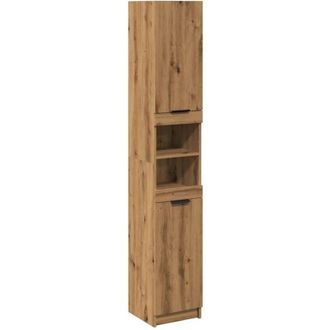 vidaXL Armario de baño madera ingeniería roble artisan 32x34x188,5 cm Vidaxl