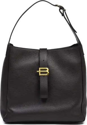 Baldinini Bolso de hombro de piel tumbled - Bags - Mujer - Marr&oacute;n - ONE SIZE