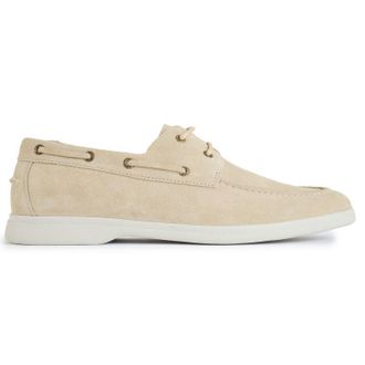 Simon Carter Mens Trovo Boat Shoe Shoes - Taupe Suede - Size UK 11.5