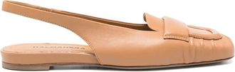 Halmanera Platte slingback pumps - Bruin
