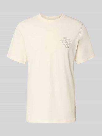 Les Deux T-Shirt mit r&uuml;ckseitigem Motiv-Print Modell Ben Faience in Offwhite, Gr&ouml;&szlig;e XXL