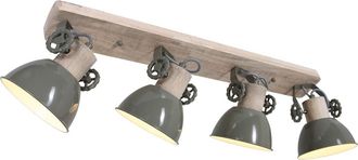 Steinhauer Mexlite - Foco - Gearwood - Verde - Metal Madera De Caucho - Foco