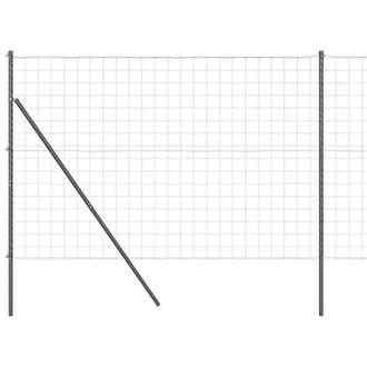 Berkfield Home Euro Fence with 7 Posts 1.6x10 m Galvanised Steel Grey