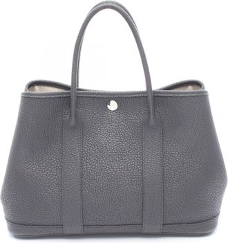 Herm&egrave;s Gray Negonda Leather Leather Handbag Tote Bag (Pre-Owned)