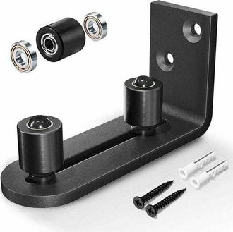 OEM Gu&iacute;a Inferior Para Puerta Corredera Tipo Granero, Rodamientos De Bolas Ajustables, Sistema De Montaje En Pared, Dise&ntilde;o De Fondo Plano Y Al Ras