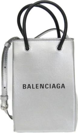 Balenciaga Pre-owned Handbags, female, Gray, Size: ONE SIZE Pre-owned Leather balenciaga-bags