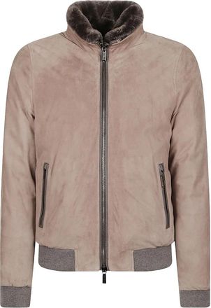 Moorer Bellati-UR Jacket - Heren - Bomber jackets - Beige - L - Wol - Jassen
