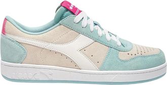 Diadora Blauwe Su&egrave;de Low Top Magic Basket - Dames - Sneakers - Veelkleurig - 38 EU - Su&egrave;de - Schoenen