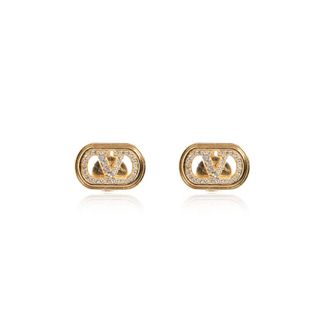 Valentino Garavani Earrings, female, Yellow, Size: ONE SIZE Ovalette Earrings