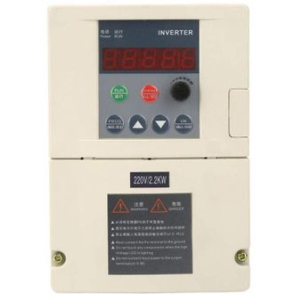 OEM Convertidor De Frecuencia Vfd Con Pantalla Digital De 220 V Y 2,2 Kw, Inversor Con Entrada Monof&aacute;sica Y Salida Trif&aacute;sica