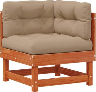 vidaXL 4 Pieza Unidades De Sof&aacute; Seccional Madera De Pino Macizo Vidaxl