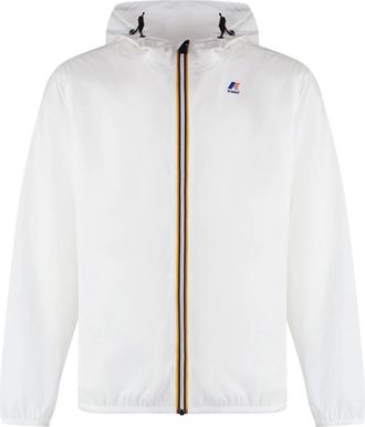 K-Way Le Vrai 3.0 Claude Hooded nylon jacket - Heren - Zomerjassen - Wit - XL - Nylon - Jassen