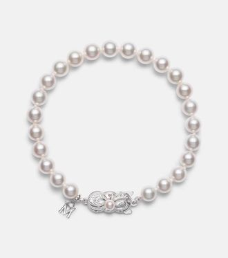 Mikimoto 18kt white gold bracelet with pearls