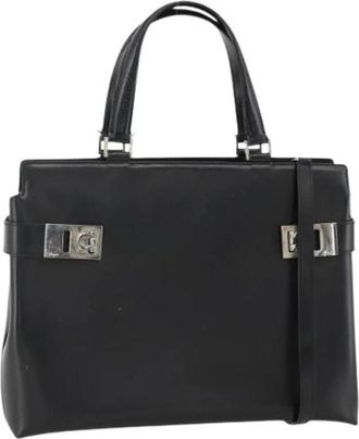 Ferragamo Pre-owned Handtas - Dames - Vintage Handtas - Zwart - ONE Size - Leer - Vintage