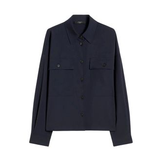 Max Mara Dames, Jassen, Blauw, Maat: XL