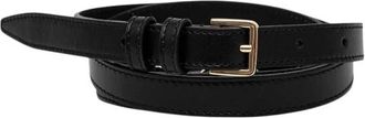 Patrizia Pepe Logo-gesp Riem - Dames - Riemen - Zwart - L - Leer - Accessoires