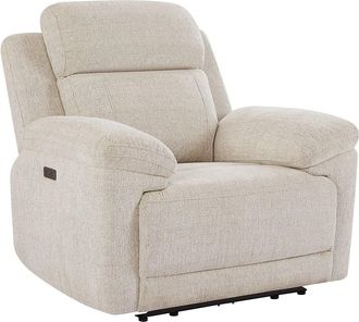 Vente-Unique Sill&oacute;n reclinable el&eacute;ctrico de tela beige KELUNO
