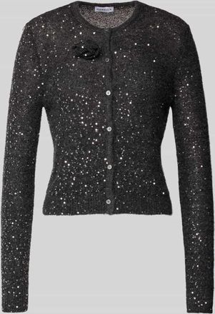Marella Strickjacke mit Pailletten Modell SABA1 in Anthrazit, Größe XL