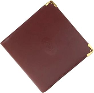 Cartier Pre-owned Wallets, male, Red, Size: ONE SIZE Pre-owned Vintage Must Bi-fold Wallet