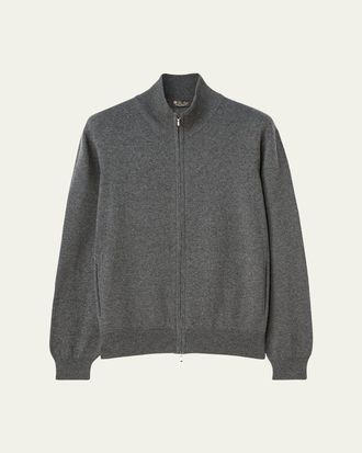 Loro Piana Mens Baby Cashmere Full-Zip Sweater