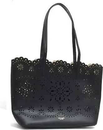 Kate Spade New York Black Leather Tote Bag (Pre-Owned)