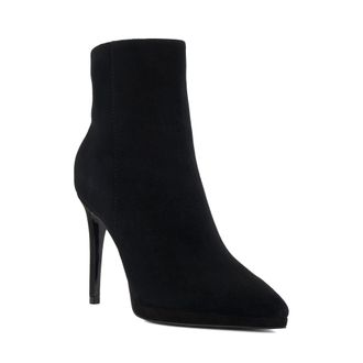 Dune London Womens Ladies Octavia - Stiletto-Heel Ankle Boots - Black Suede - Size UK 8