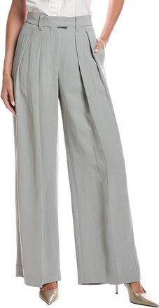 Brunello Cucinelli Light Grey Wide Leg Trousers, Brand Size 40 (US Size 6)