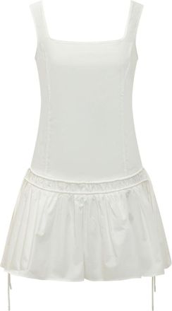 Pinko White Square Neck Mini Dress