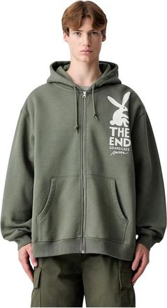 by Parra Sudadera con capucha y cremallera End The Bunny - Sweatshirts & Hoodies - Hombre - Verde - M