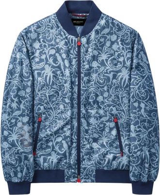 Kiton Bomberjack - Heren - Bomber jackets - Blauw - L - Katoen - Jassen