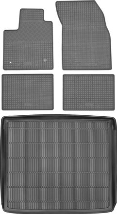 OEM Juego De Alfombrillas De Goma Para Ford Focus Iv Kombi De 2018 + Alfombrilla Para El Maletero