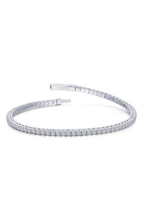 Lafonn Flexible Simulated Diamond Tennis Bracelet in Silver at Nordstrom, Size 6.75