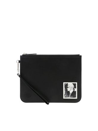 Karl Lagerfeld Karl Legend clutch bag in black