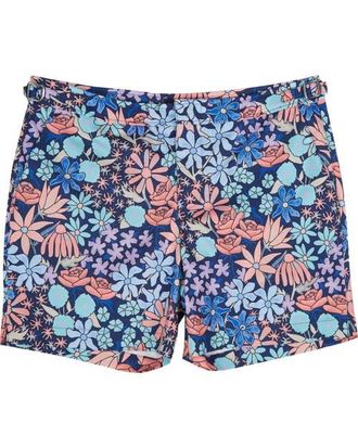 Lords of Harlech Pool Tailored Swim Short in Rough Floral Navy at Nordstrom, Size 35