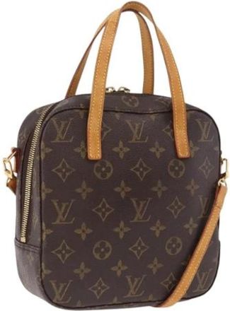 Louis Vuitton Pre-owned Spontini Hand Bag - Dames - Vintage Schoudertas - Bruin - ONE Size - Leer - Vintage