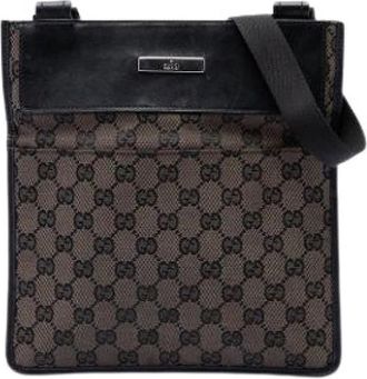 Gucci Pre-owned Canvas Crossbody Bag - Dames - Vintage Schoudertas - Bruin - ONE Size - Vintage