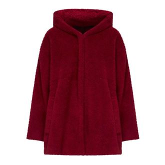 Max Mara Faux Fur & Shearling Jackets, female, Red, Size: 3XS Wkdcaraffa Coat